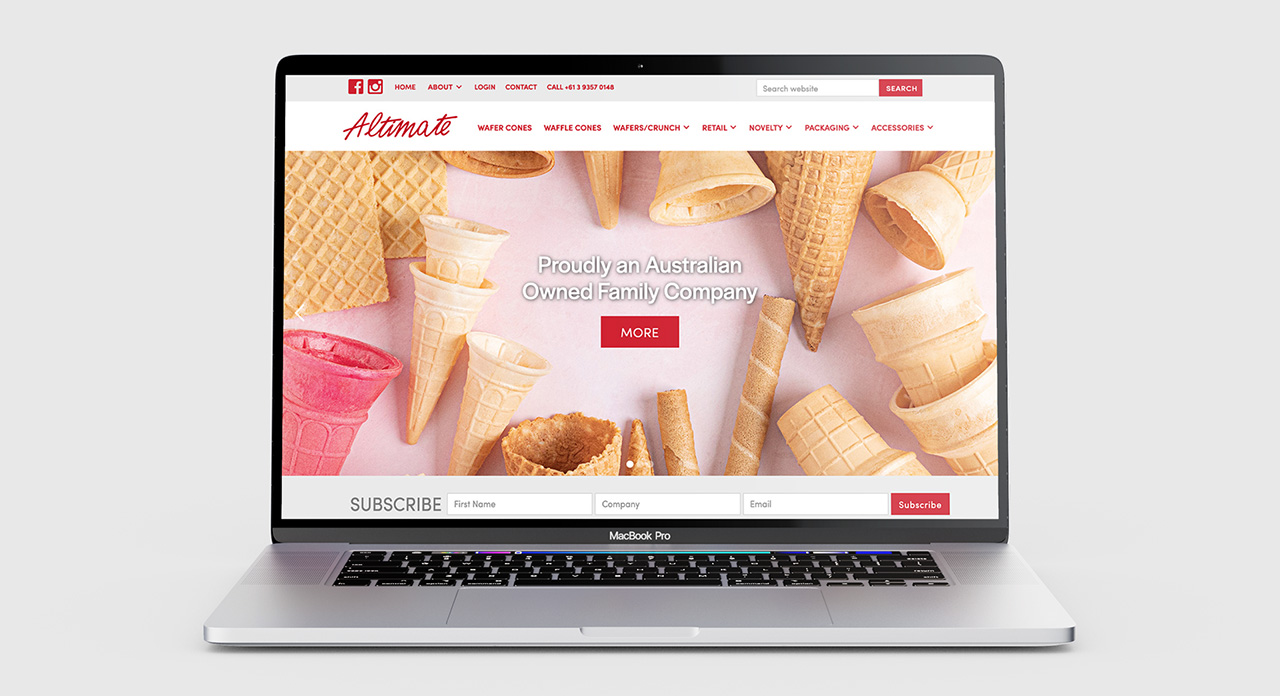 Altimate Foods Website Design